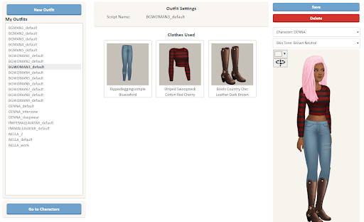 Outfit shop builder website